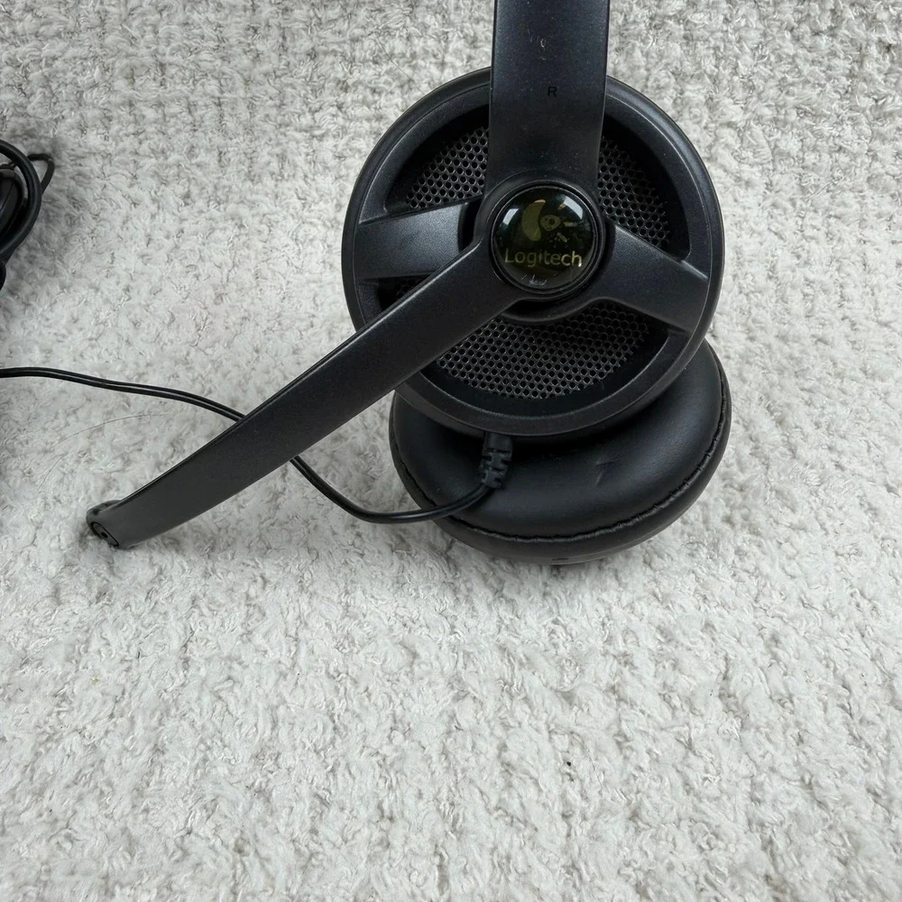Logitech USB Headset A-0374A Black Wired On-Ear Headphones Microphone‎ Tested